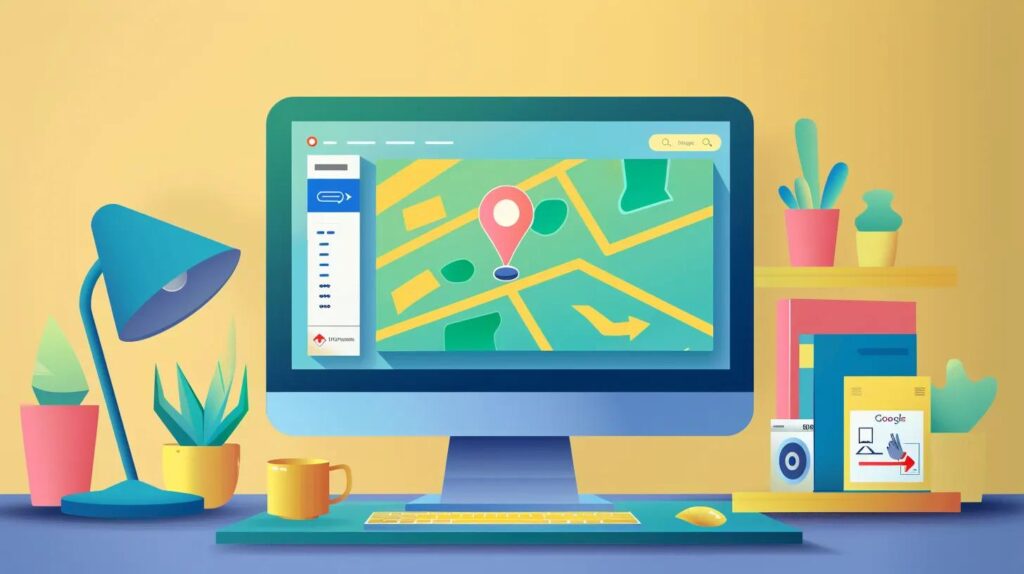 Computer screen showing an optimized Google My Business profile, emphasizing local SEO strategies for small businesses