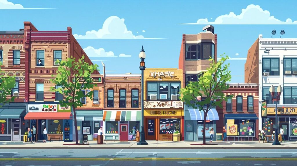 Milwaukee street scene highlighting local businesses and digital marketing