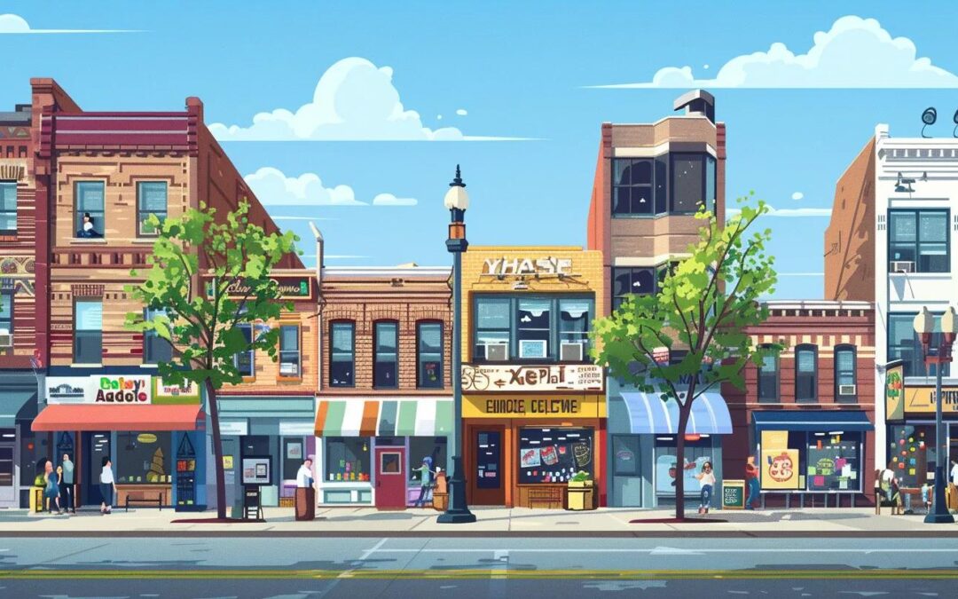Milwaukee street scene highlighting local businesses and digital marketing