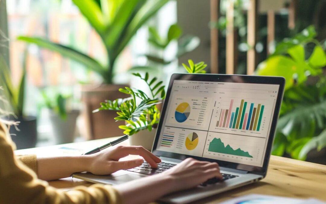 Small business owner reviewing SEO and paid ads strategies in a cozy office