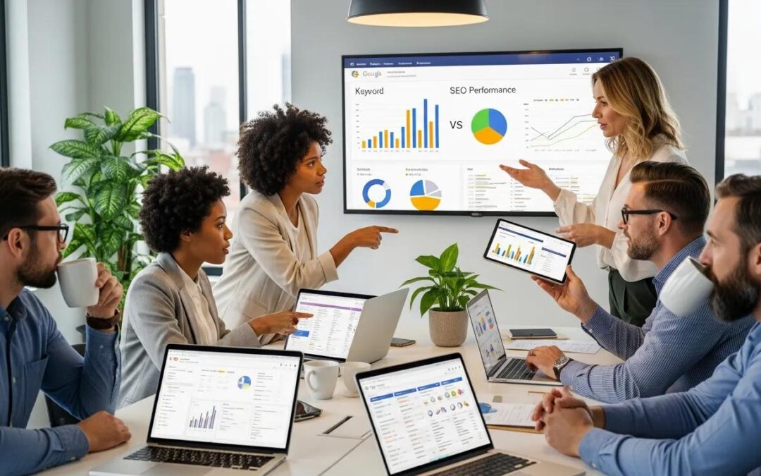 Digital marketing strategy meeting focused on SEO and PPC for Milwaukee businesses